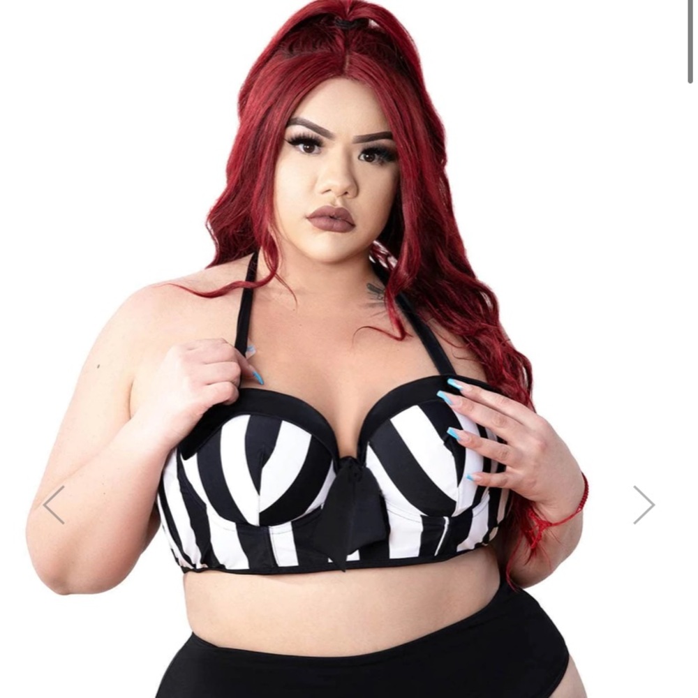 Killstar black and white swimsuit